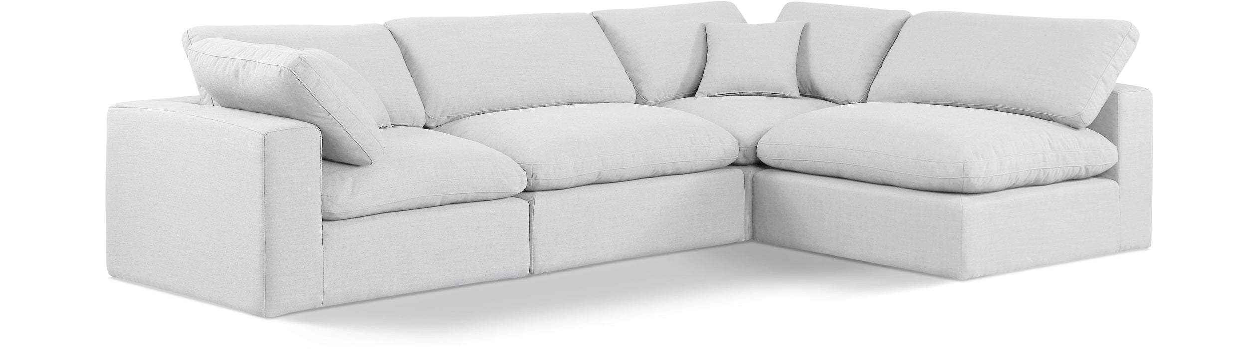 Comfy - 4 Piece Linen Fabric Modular Armless Sectional - Simple Home Plus