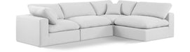 Comfy - 4 Piece Linen Fabric Modular Armless Sectional - Simple Home Plus