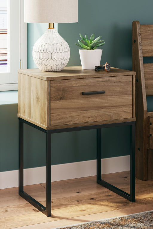 Deanlow - Honey - One Drawer Night Stand - Simple Home Plus