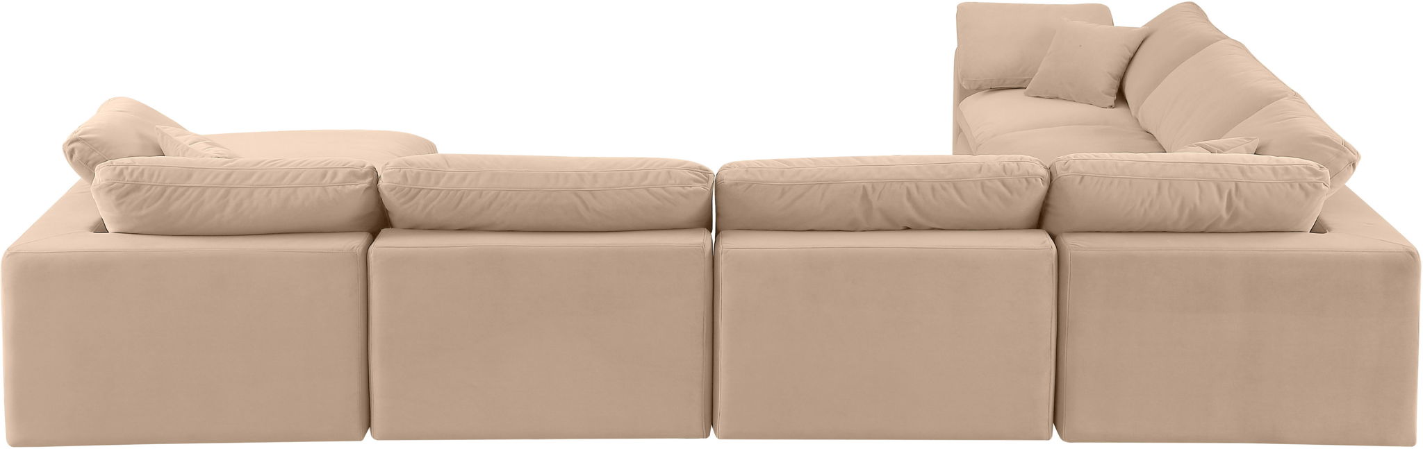 Comfy - 7 Piece Velvet Modular Sectional With Chaise - Simple Home Plus