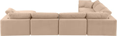 Comfy - 7 Piece Velvet Modular Sectional With Chaise - Simple Home Plus
