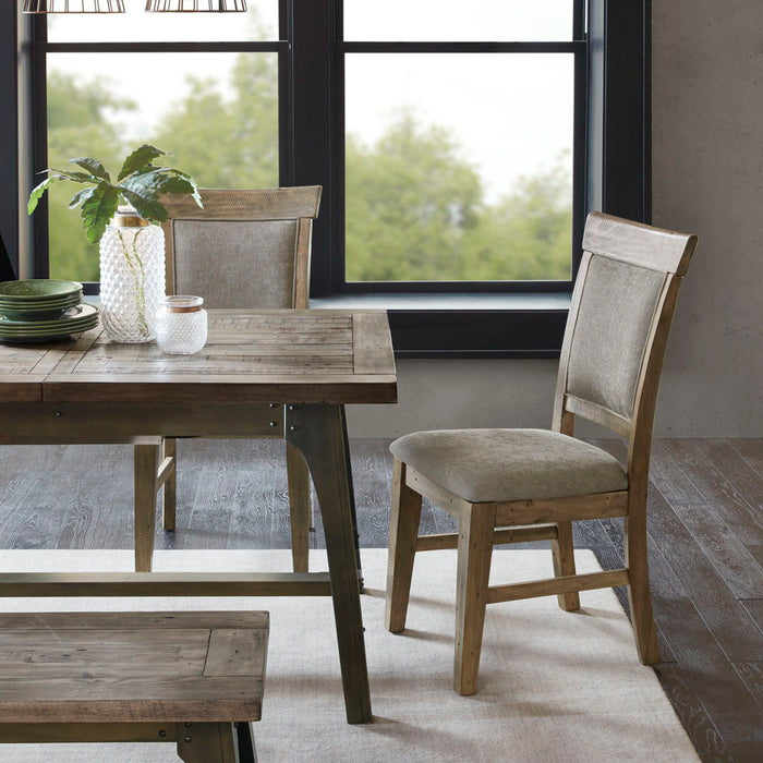 Oliver - Dining Side Chair (Set of 2) - Natural / Gray - Simple Home Plus