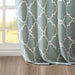 Saratoga - 95" Fretwork Print Grommet Top Window Curtain - Seafoam - Simple Home Plus