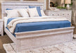 Makidern - King Panel Headboard - Whitewash - Simple Home Plus