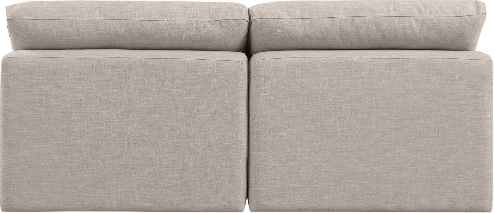 Indulge - Linen 2 Seat Modular Armless Sofa - Simple Home Plus