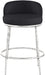 Ferro - Upholstered Counter Stool With Brushed Silver Base - Simple Home Plus