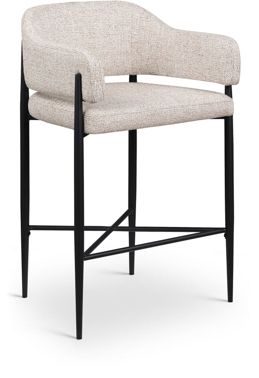 Dame - Fabric Upholstered Counter Stool (Set of 2) - Simple Home Plus