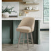 Pearce - Counter Stool With Swivel Seat - Sand - Simple Home Plus