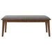 Alfredo - Upholstered Dining Bench - Gray And Natural Walnut - Simple Home Plus