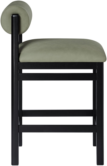 Roundhill - Faux Leather Counter Stool - Black Frame - Simple Home Plus