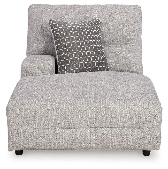 Acklen Place - Laf Power Reclining Back Chaise - Pewter - Simple Home Plus