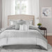 Bennett - Queen Piece Comforter (Set of 7) - Gray - Simple Home Plus