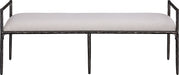 Axis - Linen Textured  Beige Fabric Upholstered Bench - Simple Home Plus