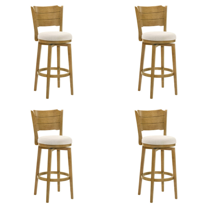 Winsley - Coastal Modern Swivel Wood Bar Height Kitchen Bar Stool - Simple Home Plus