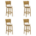 Winsley - Coastal Modern Swivel Wood Bar Height Kitchen Bar Stool - Simple Home Plus
