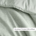 Camden - Twin/Twin Long Chambray Print Solid Comforter Set - Sage Green - Simple Home Plus