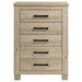 Oakglen - 5-Drawer Bedroom Chest Of Drawers - Weathered Oak - Simple Home Plus