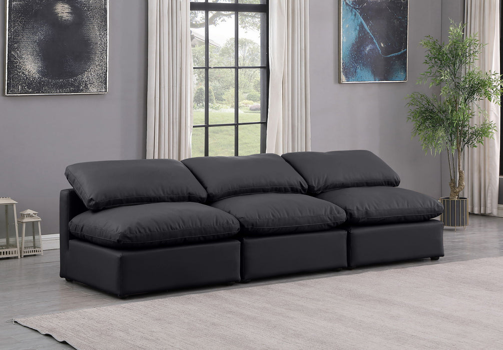 Indulge - Faux Leather 3 Seat Modular Armless Sofa - Simple Home Plus