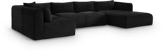 Shaggy - 5 Piece Modular U-Shaped Sectional - Simple Home Plus