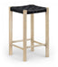 Entwine - Vegan Leather Upholstered Backless Counter Stool - Painted Natural - Simple Home Plus