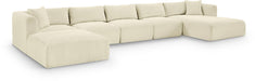Shaggy - 6 Piece Modular Sectional With Chaise And Ottoman - Simple Home Plus