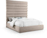 Adam - Linen Fabric Bed With 89" Headboard - Simple Home Plus