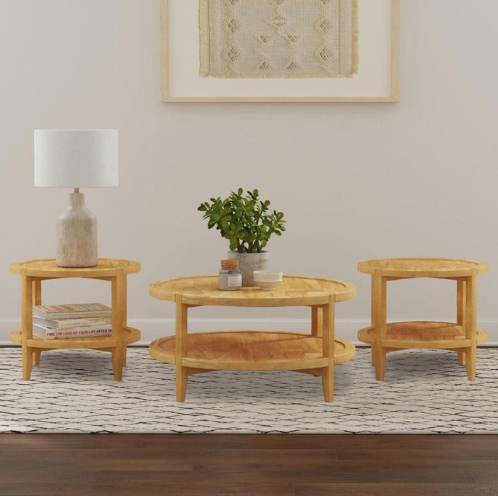 Camillo - Round Coffee And End Table Set - Simple Home Plus