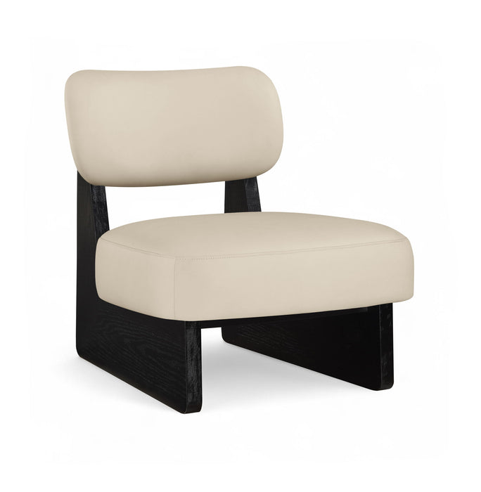 Vetra - Vegan Leather Upholstered Accent Chair With Black Base - Simple Home Plus