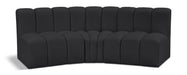 Arc - Faux Leather 3 Piece Modular Corner Sofa - Simple Home Plus