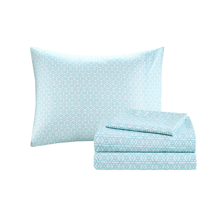 Loretta - Comforter And Sheet Set - Navy - Simple Home Plus