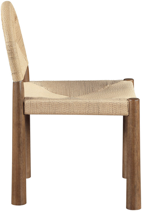 Bohemia - Woven Seagrass Cord And Solid Wood Dining Chair (Set of 2) - Beige - Simple Home Plus