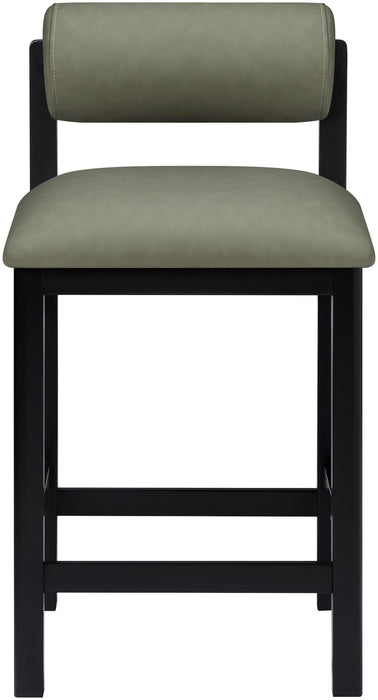 Roundhill - Faux Leather Counter Stool - Black Frame - Simple Home Plus