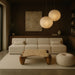 Liona - Marble And Acacia Wood Coffee Table - Simple Home Plus