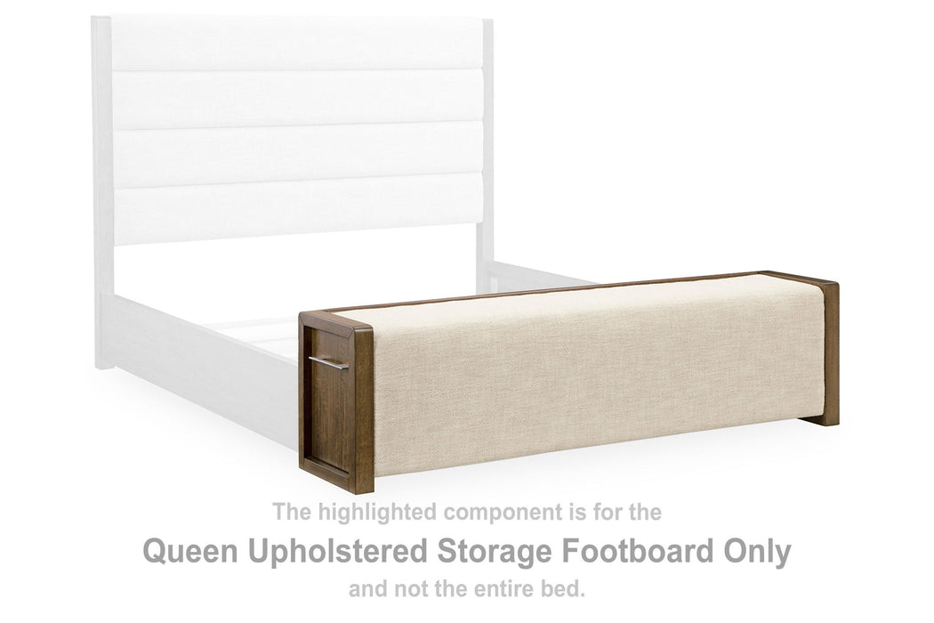 Marxmore - Queen Upholstered Storage Footboard - Brown - Simple Home Plus