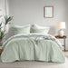 Camden - King/California King Chambray Print Solid Comforter Set - Sage Green - Simple Home Plus