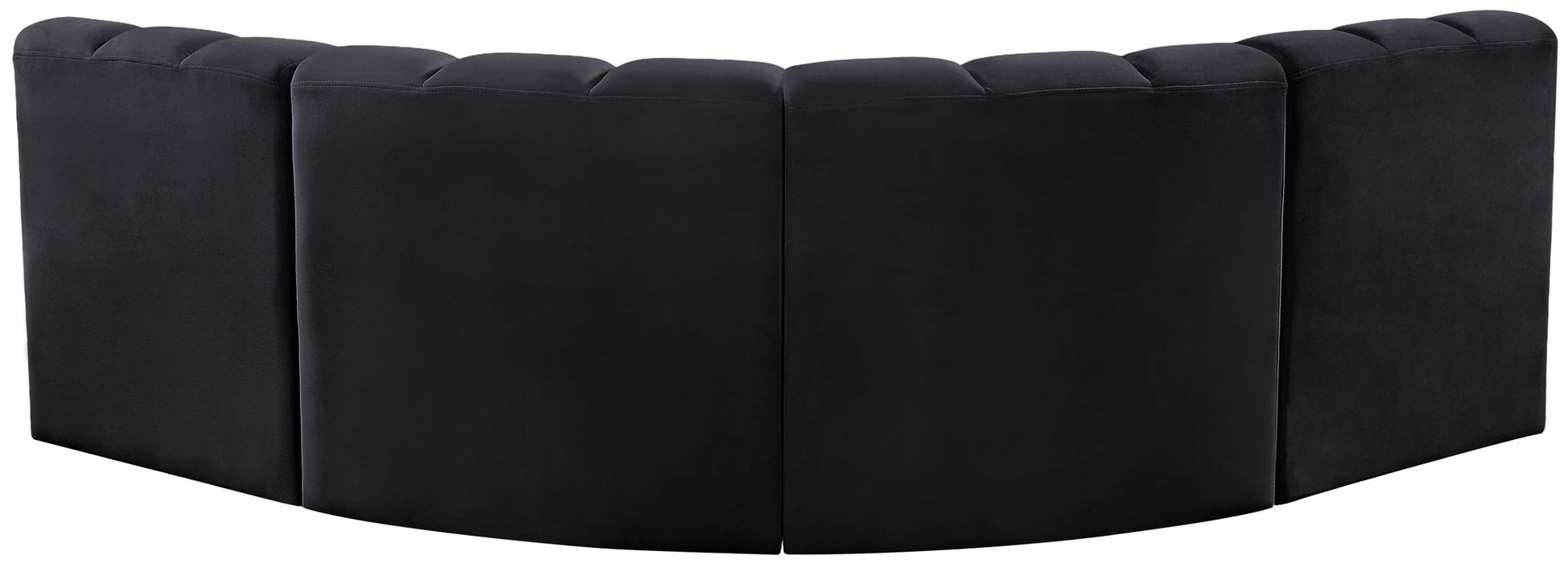 Arc - Velvet 4 Piece Corner Modular Sofa - Simple Home Plus