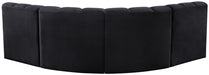 Arc - Velvet 4 Piece Corner Modular Sofa - Simple Home Plus