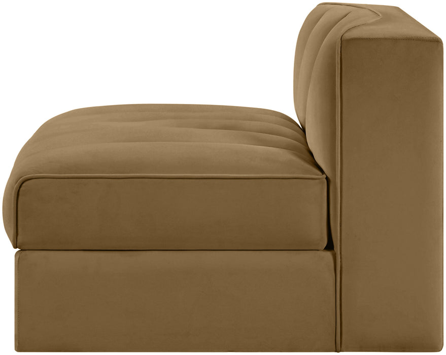 Rummi - Velvet Performance Fabric Upholstered Modular Armless Chair - Simple Home Plus