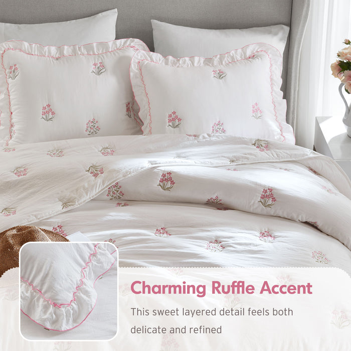 Aglaia - Quilt Set - Pink - Simple Home Plus