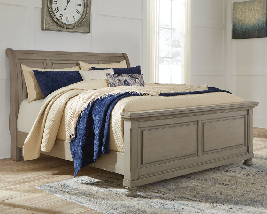Lettner - Sleigh Bed - Simple Home Plus