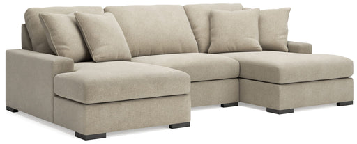 Calden - 3-Piece Sectional With Double Chaise - Oatmeal - Simple Home Plus