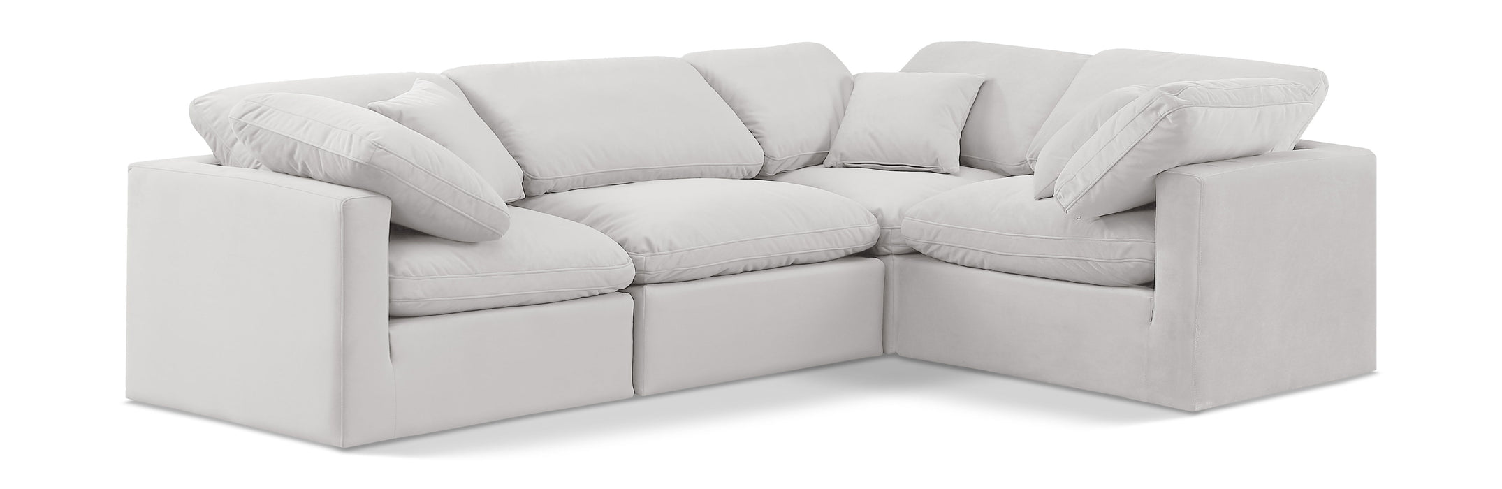 Indulge - Velvet 4 Piece Modular Corner Sectional - Simple Home Plus