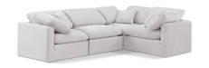 Indulge - Velvet 4 Piece Modular Corner Sectional - Simple Home Plus
