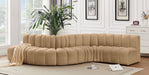 Arc - Velvet 6 Piece Curved Modular Sofa - Simple Home Plus
