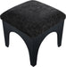 Lawson - Chenille Fabric Ottoman - Black Base - Simple Home Plus