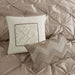 Laurel - California King 7 Piece Tufted Comforter Set - Taupe - Simple Home Plus