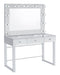 Umbridge - 3-Drawer Vanity Set With Lighting - Chrome And White - Simple Home Plus
