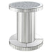 Dorielle - Round Mirrored Acrylic Crystal Side Table - Silver - Simple Home Plus