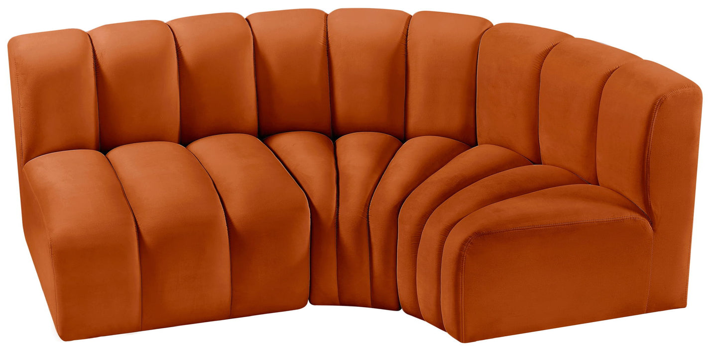 Arc - Velvet 3 Piece Sofa - Simple Home Plus