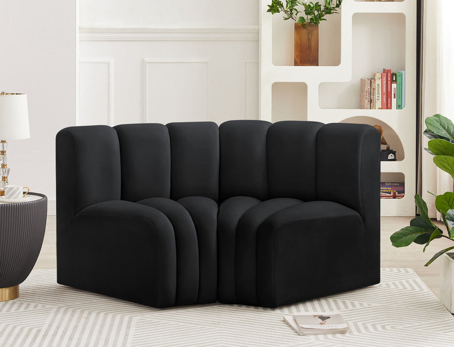 Arc - Velvet 2 Piece Modular Sofa - Simple Home Plus